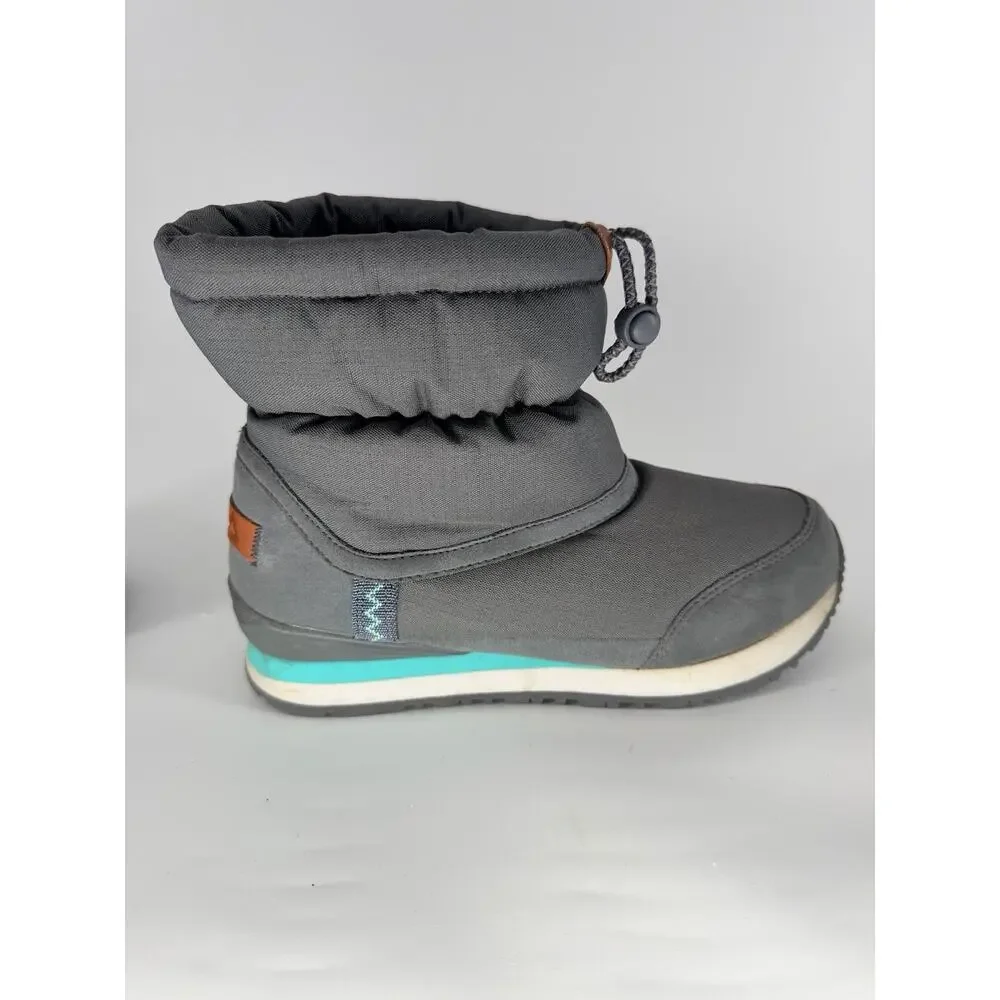FILA Lola Mini Kids Snow Boots Grey Puffer Winter Shoes‎ Size US 4Y-5Y Gorpco